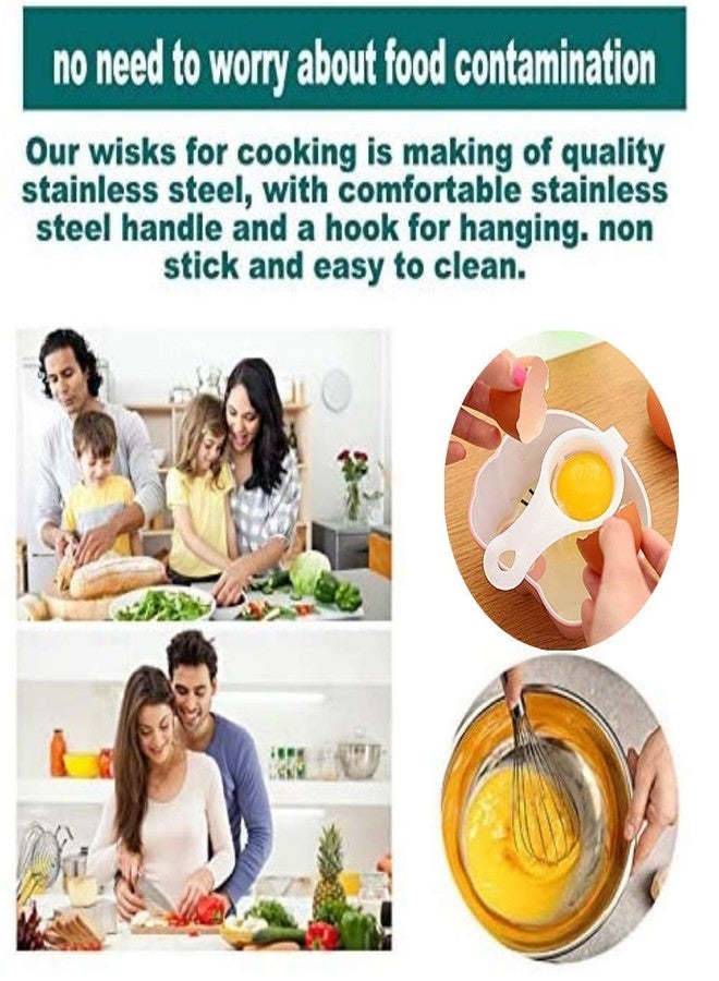 CONNECTWIDE STORE77 2Pcs Pack: Plastic Egg Yolk Separator, Stainless Steel Egg, Milk Frother Whisk Blender Tool, Long Handled Separator Divider, Separate Protein and Egg Yolk, for Cooking Baking - Image 4
